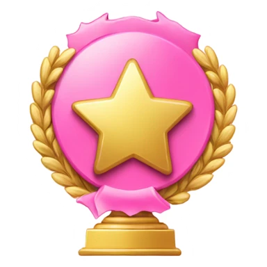 pink award plaque sticker