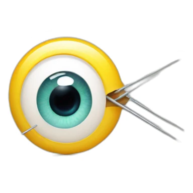Needle with eye sticker
