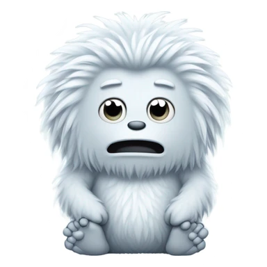 squatting yeti emoji sticker