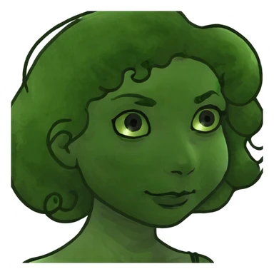Girl curly sticker