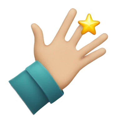 Palma de la mano con estrella sticker