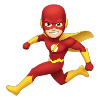 flash superhero running sticker