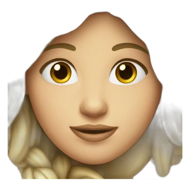 Light skis girl sticker