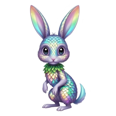 Scaley Solarpunky Skinny Fairy-Rabbit-ET sticker