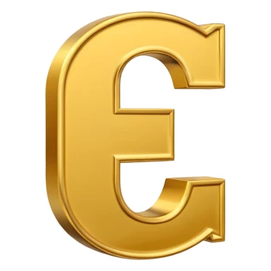 Symbole de currency en or en forme de lettre F précise, seul, 3D, brillant, style emoji simple et lisible sur fond uni. pas une autre lettre

Fcoins sticker