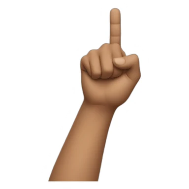 pointing to wrist sticker