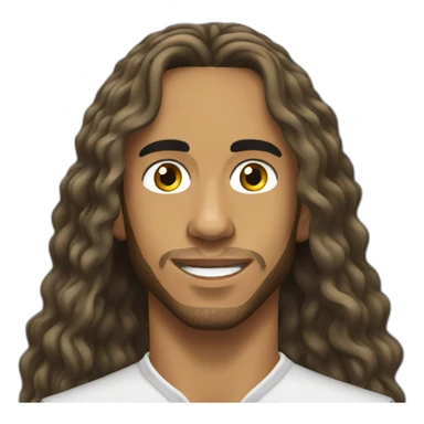 Lewis Hamilton with long hair sticker