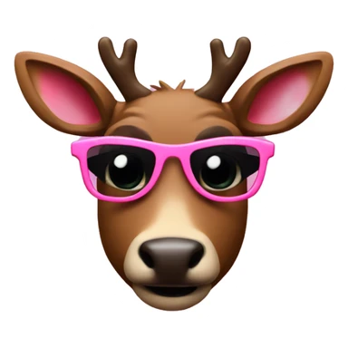 Rudolf with pink sunglasses sticker