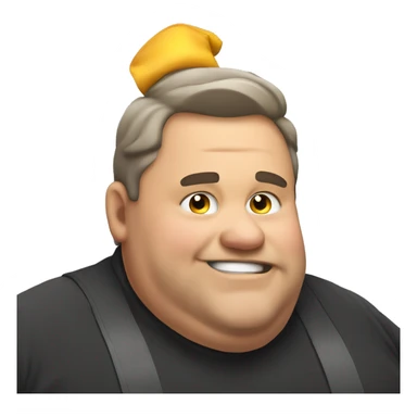 a fat guy at the new year eve sticker