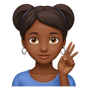 👧🏾👂🏾🤏🏾 tugging one ear sticker