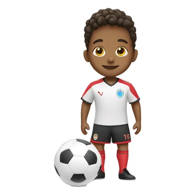 Un niño jugando al futbol sticker