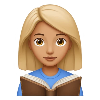 a woman holding an open book sticker