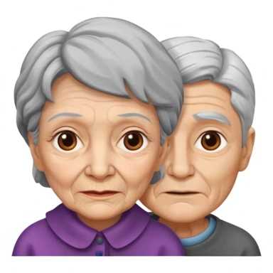 lo mismo que estas haciendo solo coloca alado de la abuela un hombre joven  sticker