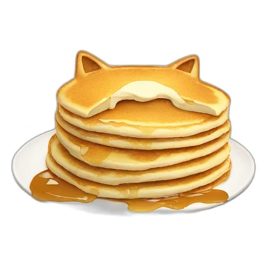 cat eat pancake sticker