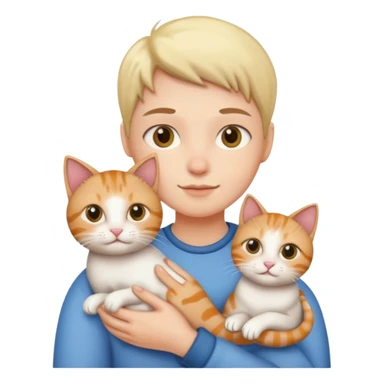 Cat woth a person sticker