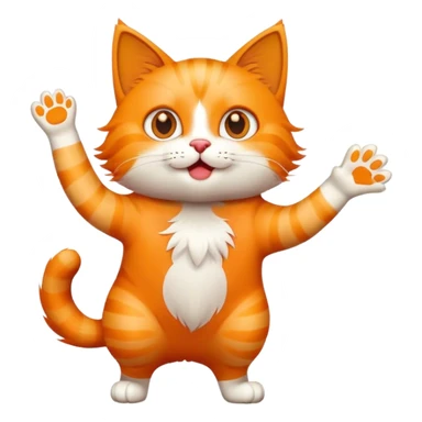 Cat waving hi sticker