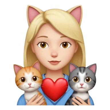 coeur et chats sticker