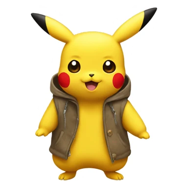 Pikachu wearing coat sticker