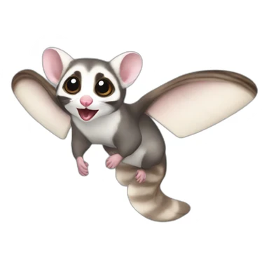 Sugar glider flying  sticker