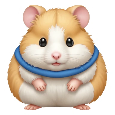 A very simple all-white hamster emoji sticker