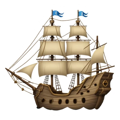 The Flying Dutchman with dilapidated saild sticker