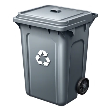  garbage bin, without recycle symbol sticker