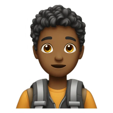 Boy WHO can't go to school sticker