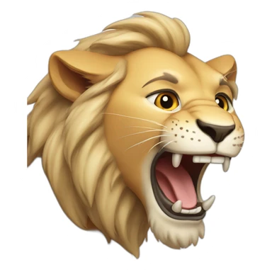 Laughing lion  sticker