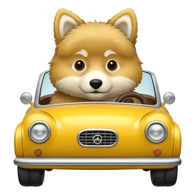 Haski in yellow car sticker