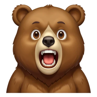 Screaming of excitement bear sticker