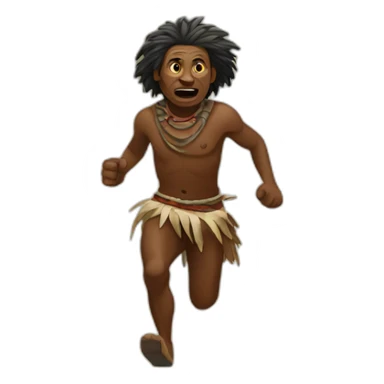 Aborigine runs away sticker