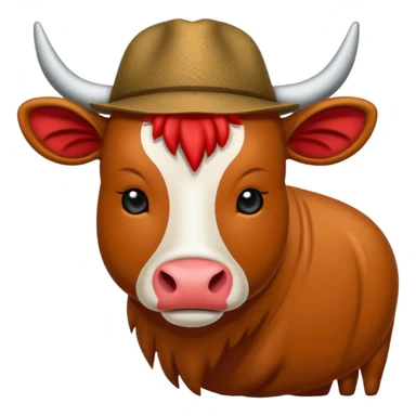 Vaca escocesa de las tierras altas donde no se le ven los ojos sticker