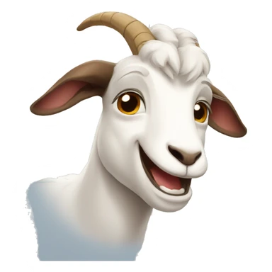 goat smiling sticker