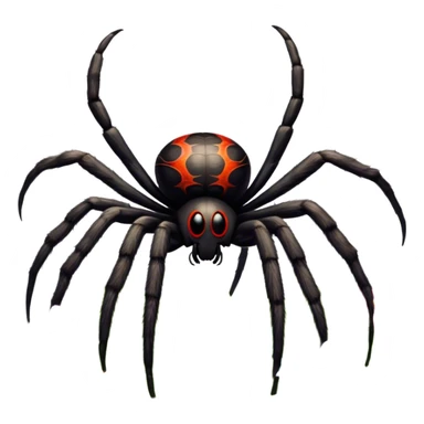 Huge spider sitting on grass with flowers, surrounded by a lush meadow. Detailed legs and body, with soft natural lighting enhancing its texture. Calm, serene background with vibrant greenery and a clear sky. Transparent background. sticker