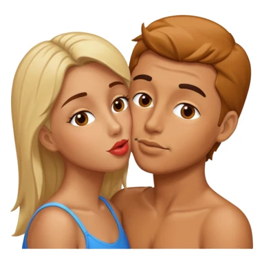 Besos en la mejilla  sticker