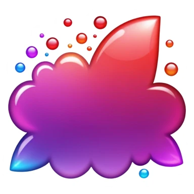 color gradient between red and purple glitter flash sticker