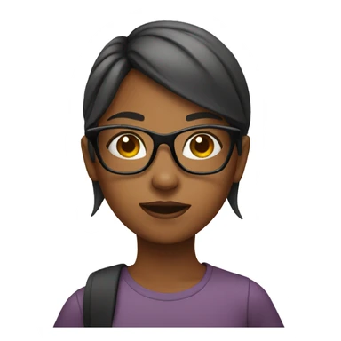 girl with food and glasses sticker