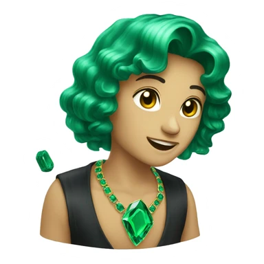 Emerald jewel sticker