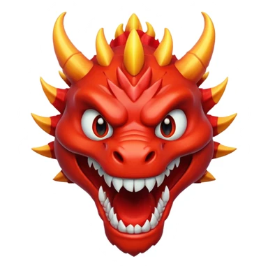 Red dragon smile sticker