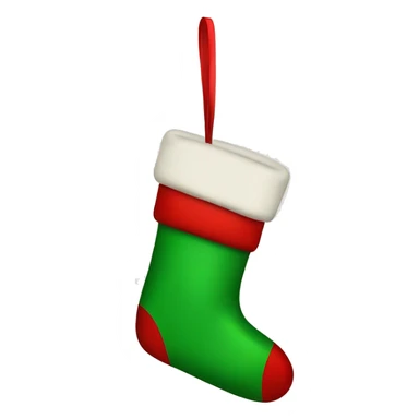 Christmas stocking soks with red and green colors sticker