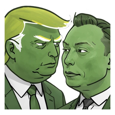 donald trump and elon musk breaking up  sticker