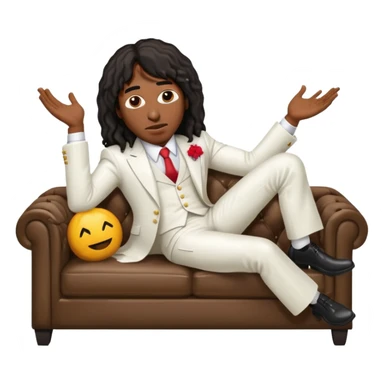 Rick james lying on a dirty couch sticker