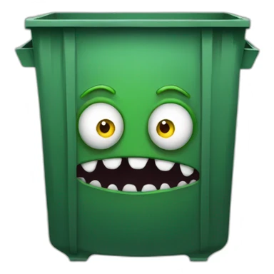 A monster in a dumpster sticker