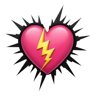 Really cool heart emoji for my sexy girlfriend that’s red & black with hot pink lightning  sticker