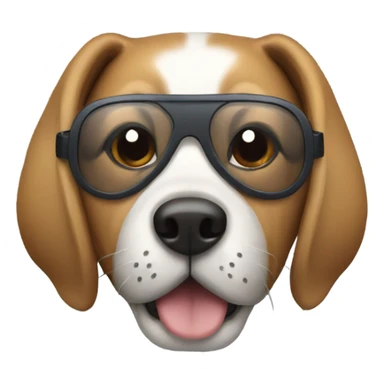 Dog wearing a mask  sticker