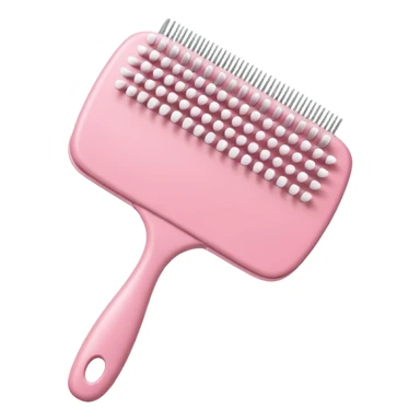 light pink hairbrush apple emoji style variation 3 sticker