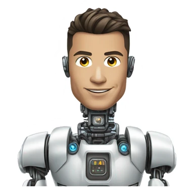 Cristiano Ronaldo in a robot costume sticker