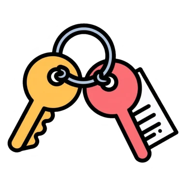 hotel room key with tag sticker