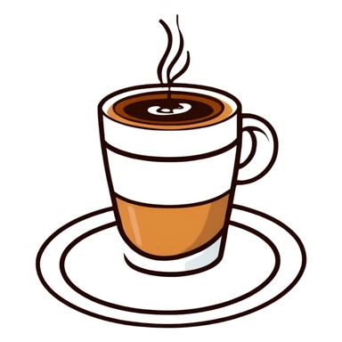 a cup of pink coffee sticker