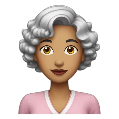 Colombian woman of 40's with short curly black hair sticker
